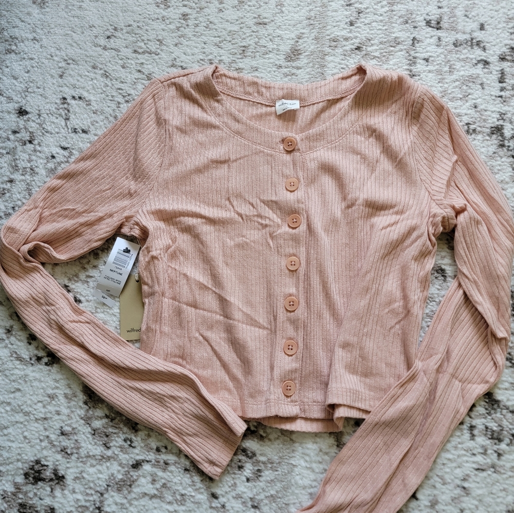 Aritzia Neptune Cropped cardigan size S in Tuscan Rose
